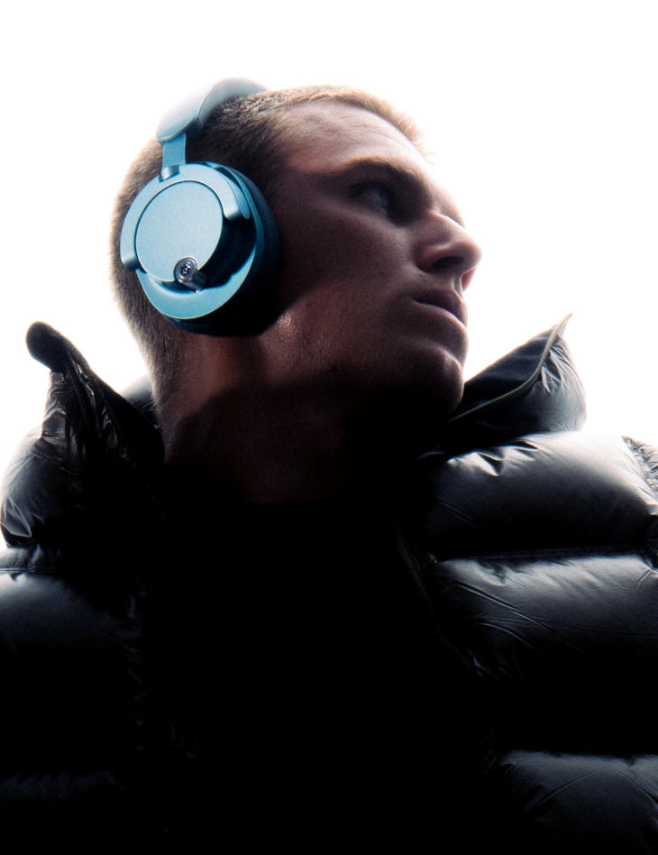 Person wearing Daisy One headphones